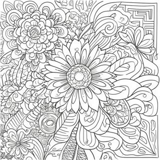 Page A Colorier Motif Esthetique Grunge 3890-3148