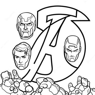 Page A Colorier Logo Des Quatre Fantastiques 38926-32346