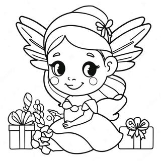 Page A Colorier De La Fee De Noel 39016-32410