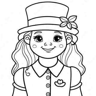 Fille Leprechaun Pages À Colorier