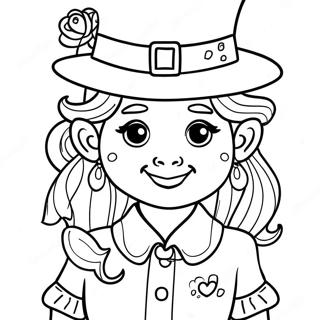 Page A Colorier De La Fille Leprechaun 39026-32418