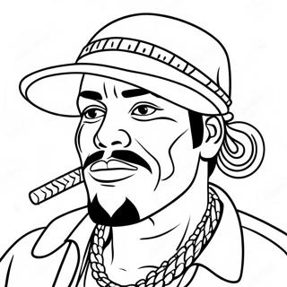 Page A Colorier De Personnage Cholo Avec Bandana 39088-32465