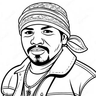 Page A Colorier De Personnage Cholo Avec Bandana 39088-32466