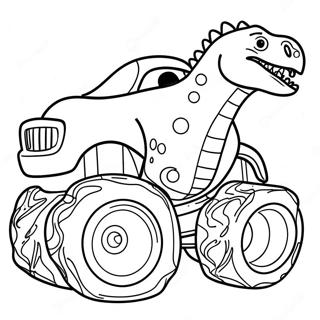 Page A Colorier De Monster Truck Dinosaure 39127-32486