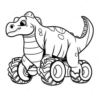 Page A Colorier De Monster Truck Dinosaure 39127-32487