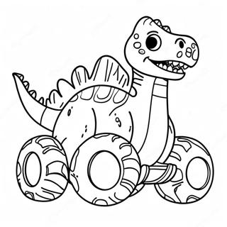 Page A Colorier De Monster Truck Dinosaure Feroce 39128-32498