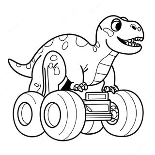 Page A Colorier De Monster Truck Dinosaure Feroce 39128-32499