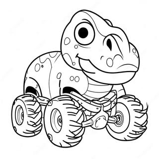 Page A Colorier De Monster Truck Dinosaure Feroce 39128-32500