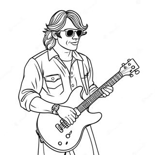 Page A Colorier De Guitariste Rock N Roll 39137-32495