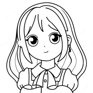 Fille Anime Pages À Colorier