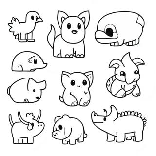 Page A Colorier Animaux En Pixel Art Colores 3921-3173