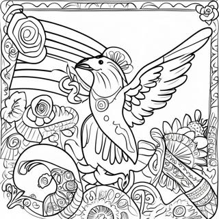 Page A Colorier Des Symboles Du Jour De Lindependance Du Mexique 39238-32579