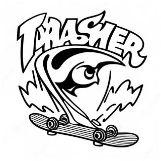 Thrasher Skateboard Pages À Colorier