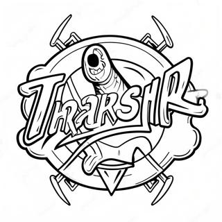 Page A Colorier Du Logo Thrasher Skateboard 39297-32631