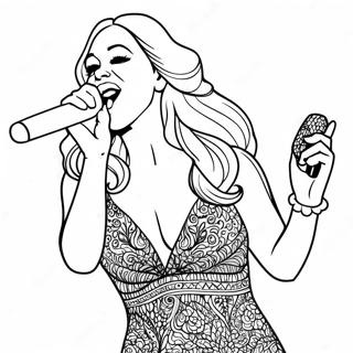 Page A Colorier De Mariah Carey Chantant Sur Scene 39378-32689