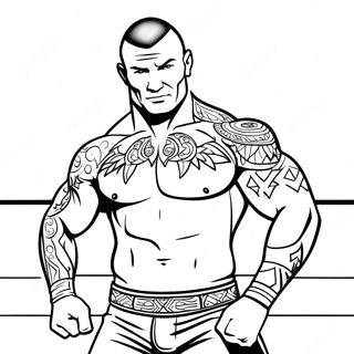 Page A Colorier De Randy Orton En Action 39388-32701