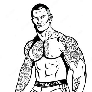 Page A Colorier De Randy Orton En Action 39388-32702