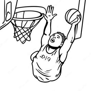 Page A Colorier Dun Joueur De Basket Dunkant 39428-32746