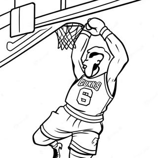 Page A Colorier Dun Joueur De Basket Dunkant 39428-32747