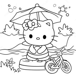 Page A Colorier Hello Kitty Amusement Dete 39447-32740