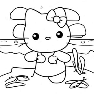 Page A Colorier Hello Kitty Journee A La Plage 39448-32741