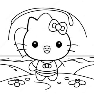 Page A Colorier Hello Kitty Journee A La Plage 39448-32742