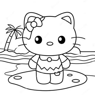 Page A Colorier Hello Kitty Journee A La Plage 39448-32743