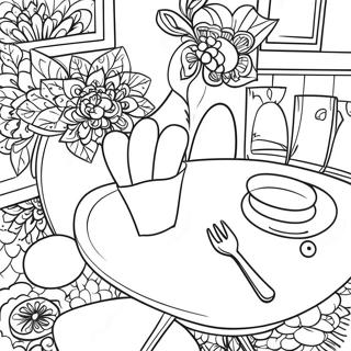 Page A Colorier Scene De Table Lalo Coloree 39488-32771