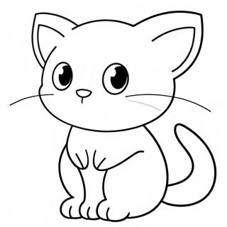 Page A Colorier De Mew Mignon Avec Des Yeux Scintillants 3961-3207