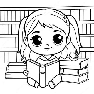 Page A Colorier Chibi Hermione Granger Avec Des Livres 39638-32900