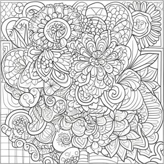 Page A Colorier De Motifs Carres Colores 39678-32932