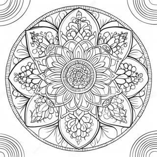 Page A Colorier De Mandala De Fleurs Difficile 39717-32954