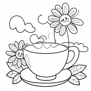 Page A Colorier De Tasse A The Florale Mignonne 39728-32963