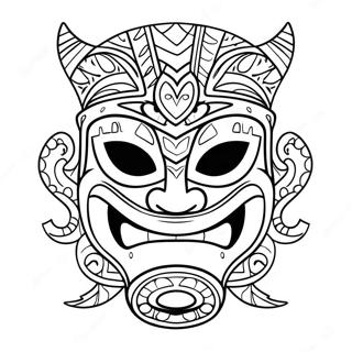 Page A Colorier Masque Tiki 39768-32997