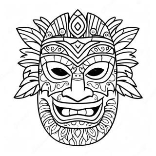 Page A Colorier Masque Tiki 39768-32999