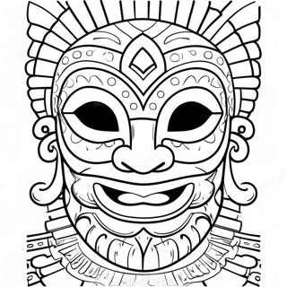 Page A Colorier Masque Tiki 39768-33000