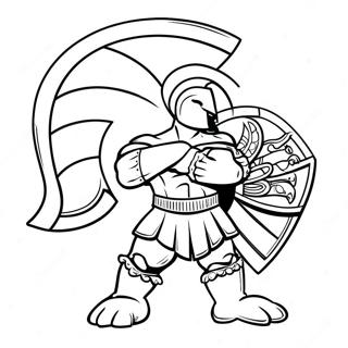 Page A Colorier De La Mascotte Des Spartans De Letat Du Michigan 39878-33083