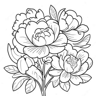 Page A Colorier Dun Beau Bouquet De Pivoines 39898-33102