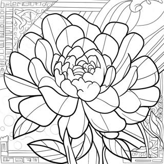 Page A Colorier Dun Beau Bouquet De Pivoines 39898-33104