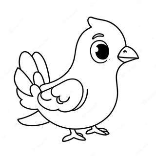 Page A Colorier Pigeon Cartoon Mignon 39908-33109