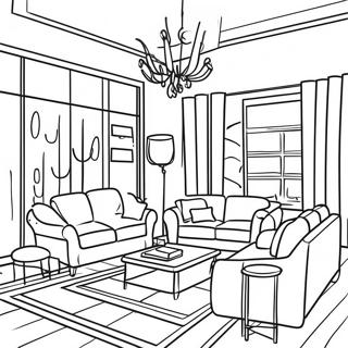 Page A Colorier Interieur Salon Douillet 39968-33144