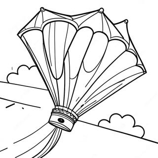 Page A Colorier Dun Cerf Volant Volant Dans Le Ciel 4001-3239