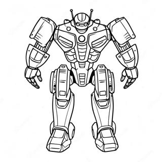 Page A Colorier Robot Mecha Futuriste 40068-33236