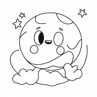 Page A Colorier Personnage Mignon Au Dessus De La Lune 40078-33255