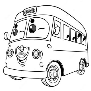 Tayo Le Petit Bus Avec Des Amis Page A Colorier 40128-33281