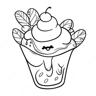 Dessin A Colorier De Sundae Delicieux De Dairy Queen 40308-33428