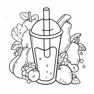 Dessin A Colorier De Smoothie De Fruits Colores 40338-33442