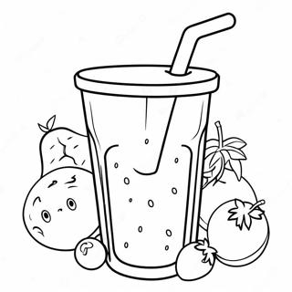 Dessin A Colorier De Smoothie De Fruits Colores 40338-33443