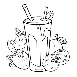 Dessin A Colorier De Smoothie De Fruits Colores 40338-33444