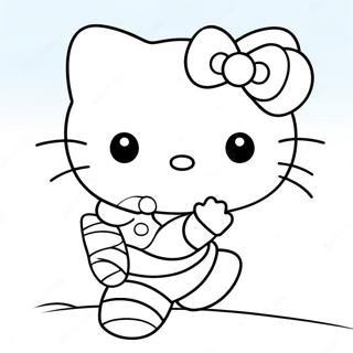 Hello Kitty Football Pages À Colorier